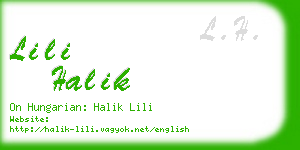 lili halik business card